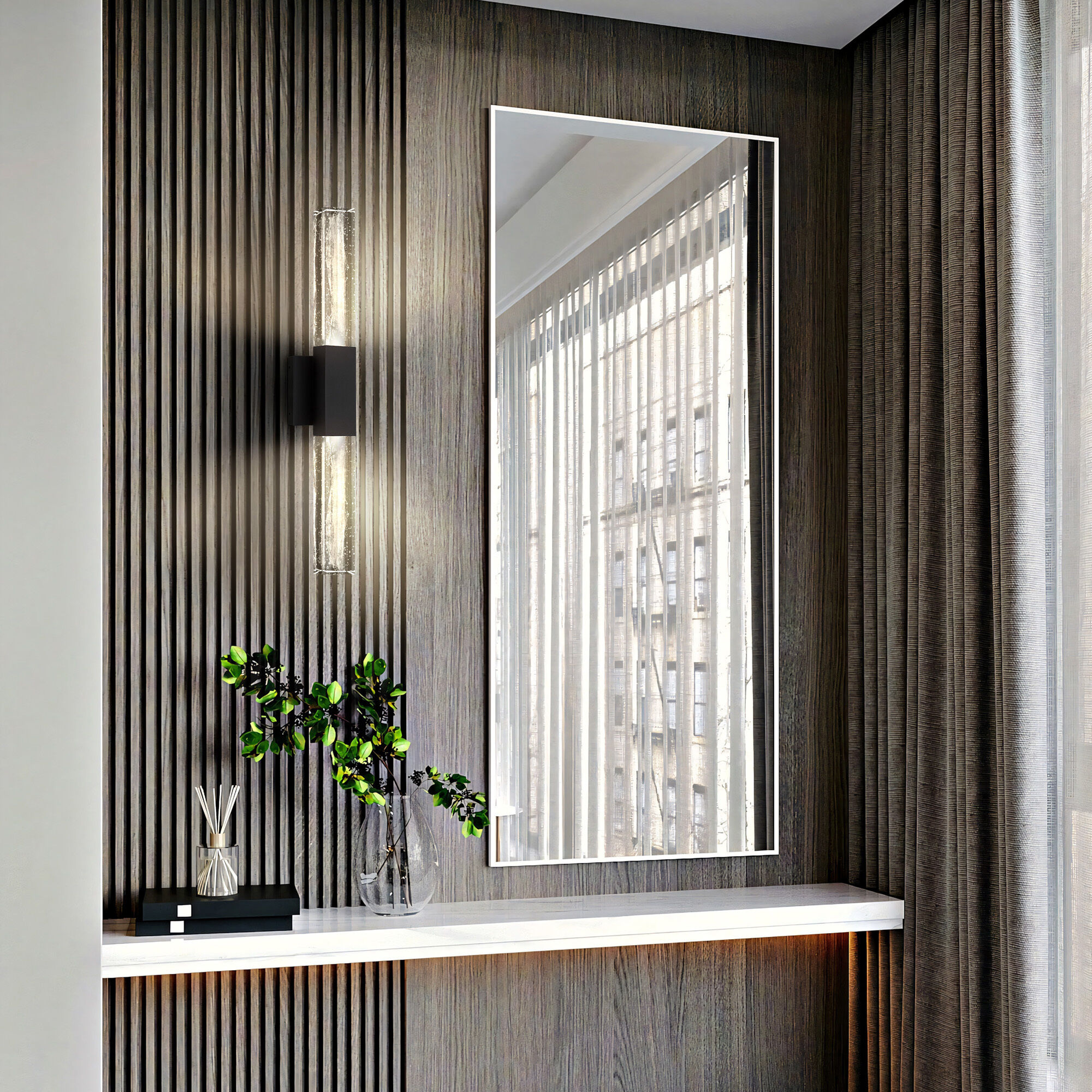 Folio LED 24 inch Sand Black Outdoor Wall Sconce